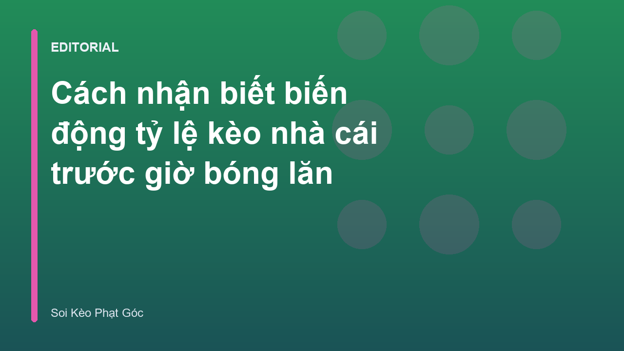Biểu đồ minh họa biến động tỷ lệ kèo nhà cái
