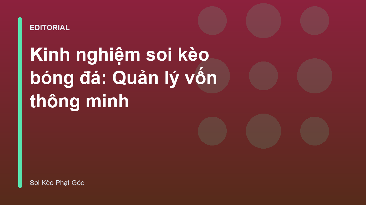 Biểu đồ quản lý tài chính trong cá cược bóng đá